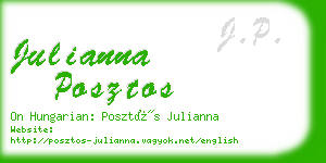 julianna posztos business card